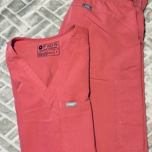 Muave Figs Scrubs Top and Pants